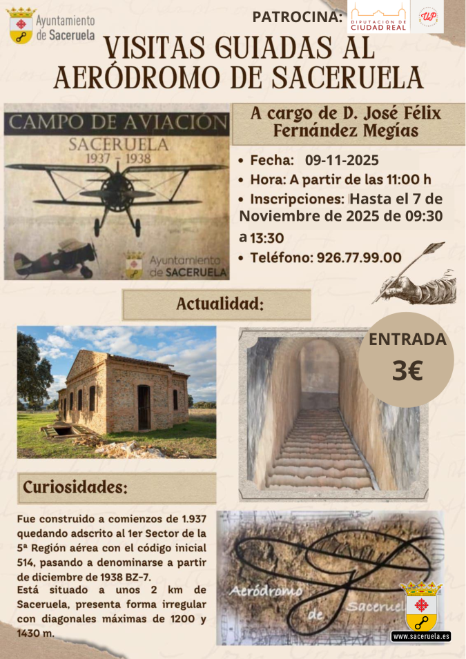 VISITA GUIADA AL AERODROMO DE SACERUELA